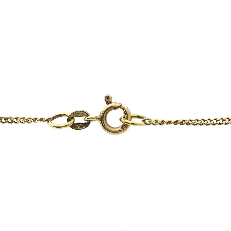 Image 5 of Gold thin gourmet link necklace | 57.5 cm