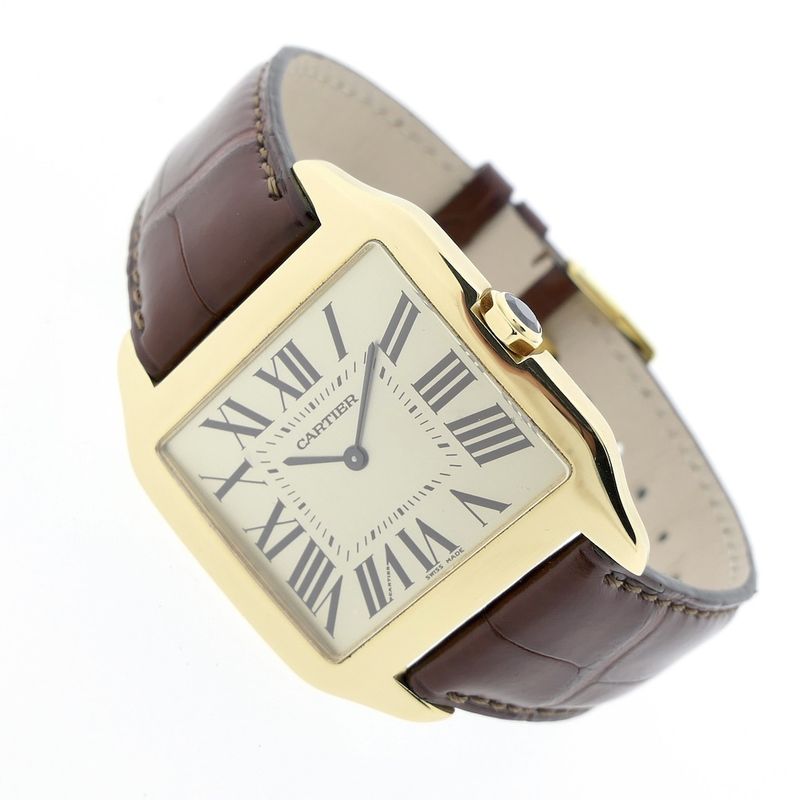 Image 15 of Cartier Santos Dumont; 18k gold watch