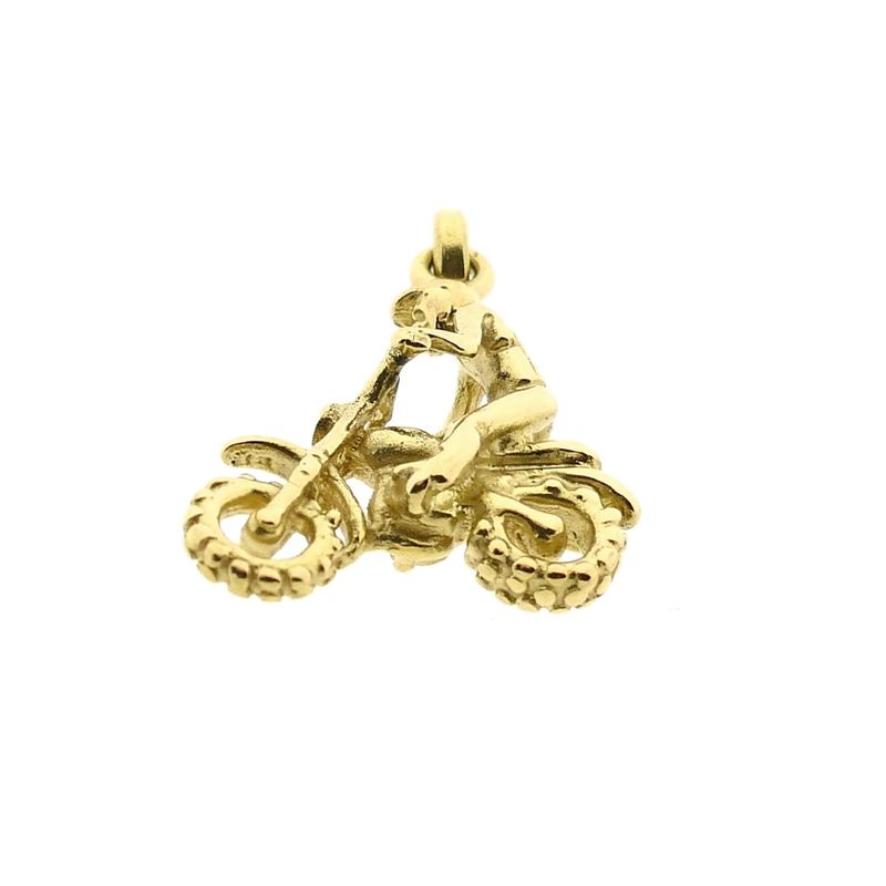 Afbeelding 7 van Gouden hanger van een motorcrosser