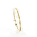 Image 1 of Gold flat gourmet link bracelet | 19.5 cm