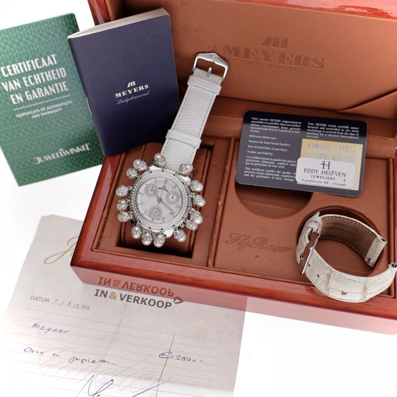 Image 11 of Meyers Lady Diamond & Pearl 101500; Women's Watch with Diamonds