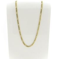 Gold Figaro link chain | 60.5 cm