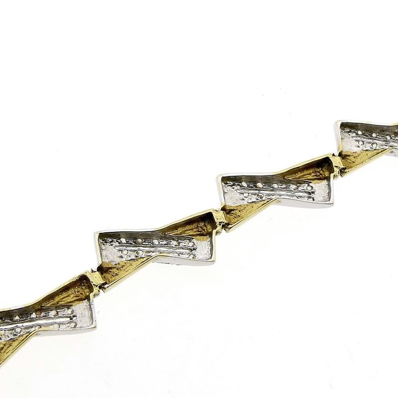 Image 4 of Two-tone gold necklace with zirconia
