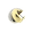 Image 4 of Tricolor gold stud earrings with diamonds; Approx. 3.00 ct.