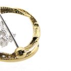 Image 4 of Gold brooch with diamonds; 0.225 ct.