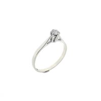 White gold solitaire ring with 0.22 ct diamond.