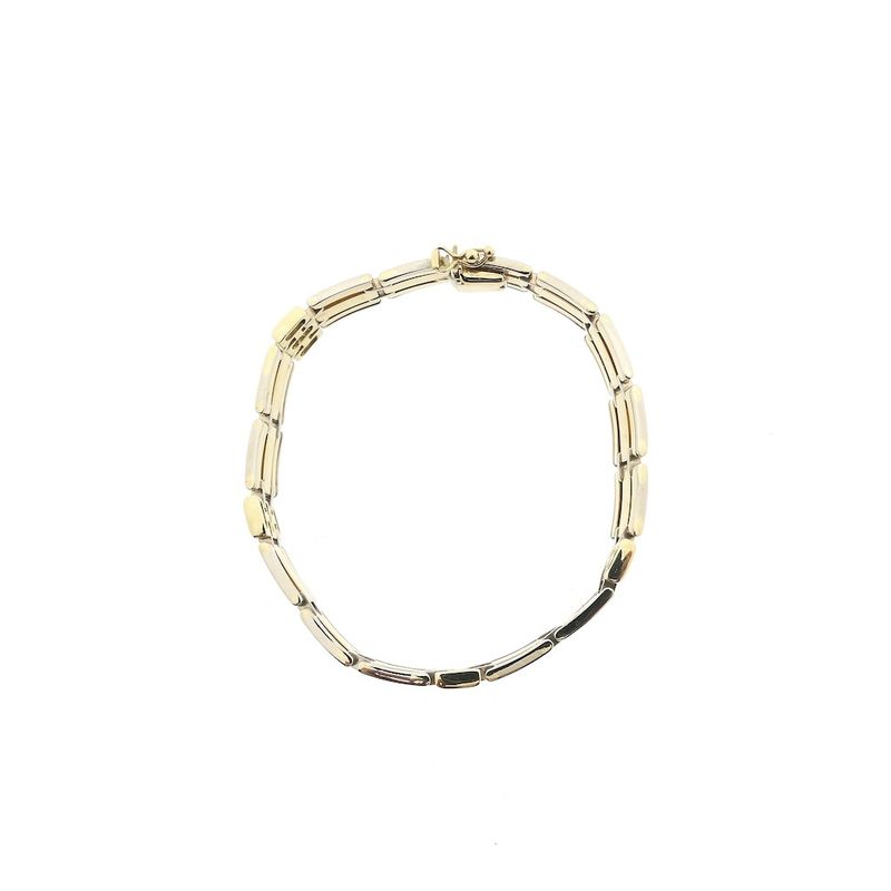 Image 3 of Bicolor gold fantasy link bracelet.