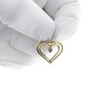 Image 10 of 10K Double Heart Pendant with Diamond | 0.08 ct.