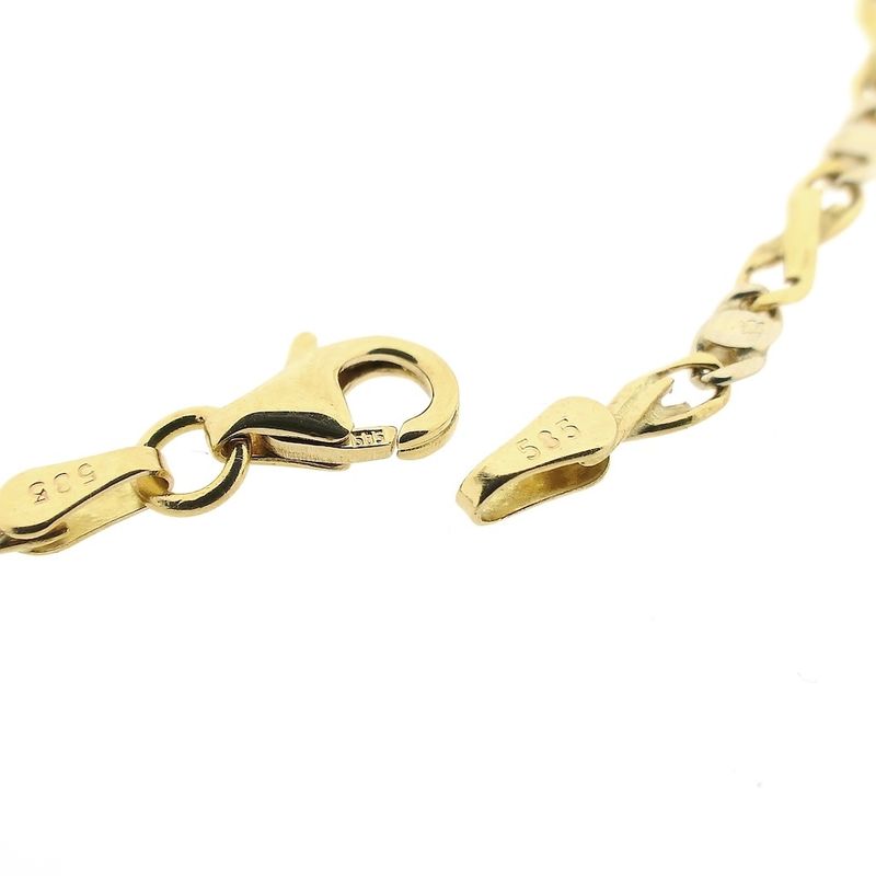Image 3 of Two-tone gold infinity link necklace | 49.5 cm