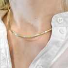 Image 11 of Two-tone gold Omega link necklace