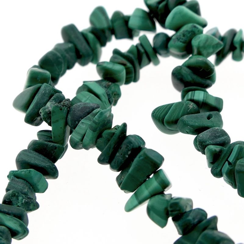 Image 6 of Malachite bead necklace with silver pendant and clasp