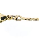 Image 8 of Two-tone gold cobra link necklace with a fixed pendant and diamond