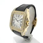 Image 2 of Cartier Santos 100 XL Automatic 2732 - W20071Y1; 18k gold watch with diamond setting