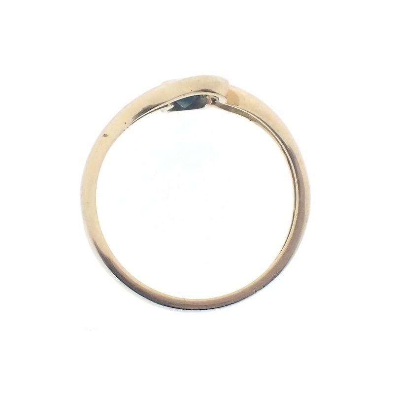 Image 6 of Gold ring with diamonds and sapphire | 0.04 ct.