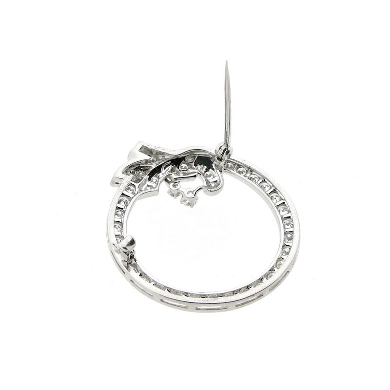 Image 9 of Platinum brooch with diamonds | Approx. 1.47 ct.