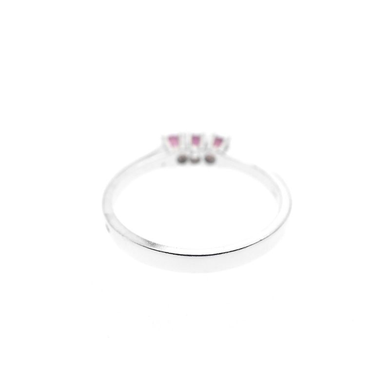 Image 4 of Silver ladies ring with pink zirconia