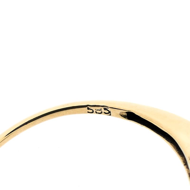 Image 7 of Gold solitaire ring with zirconia