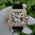 Image 23 of Cartier Santos 100 XL Automatic 2732 - W20071Y1; 18k gold watch with diamond setting