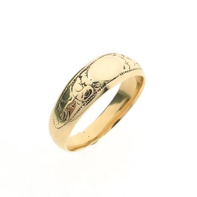 Image 1 of 8 carat men's ring with engraving plate