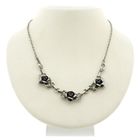 Image 1 of Silver anchor link necklace with fixed pendant | 42 cm