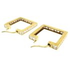 Image 5 of Gold square earrings with zirconia