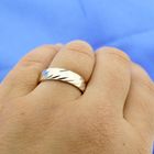 Image 7 of Silver ladies ring with diagonal relief