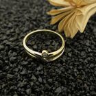 Image 11 of Two-tone gold solitaire ring with diamond; 0.02 ct.