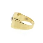 Image 10 of Gold men's signet ring with onyx and zirconia