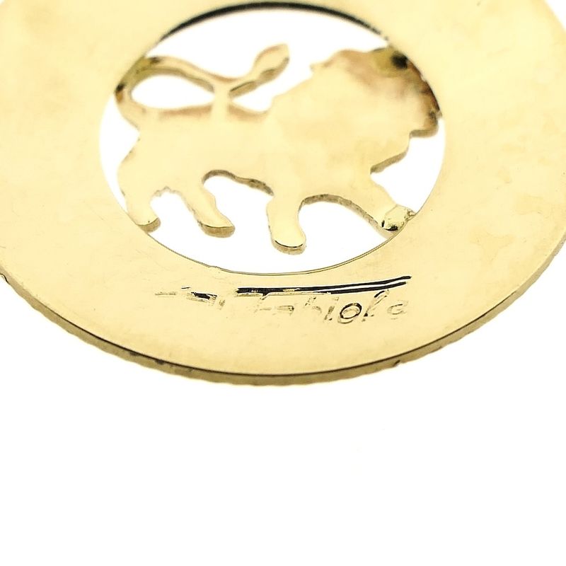 Image 2 of Fabiola gold zodiac sign pendant; Leo