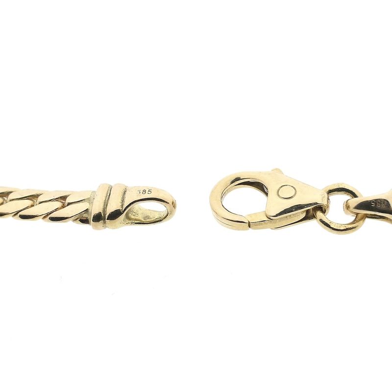 Image 5 of Gold flat gourmet link chain