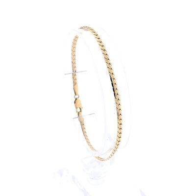 Image 1 of Gold flat gourmet link bracelet