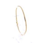 Image 1 of Gold flat gourmet link bracelet