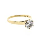 Image 5 of Gold solitaire ring with zirconia