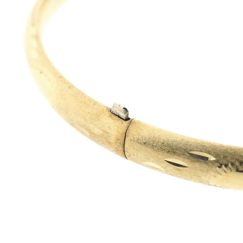 Image 4 of Golden Slave Bracelet with Engravings; Size M