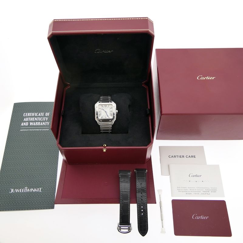 Image 13 of Cartier Santos 'Medium' 4075 WSSA0029; Automatic unisex watch