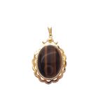 Image 1 of Vintage gold pendant with tiger's eye