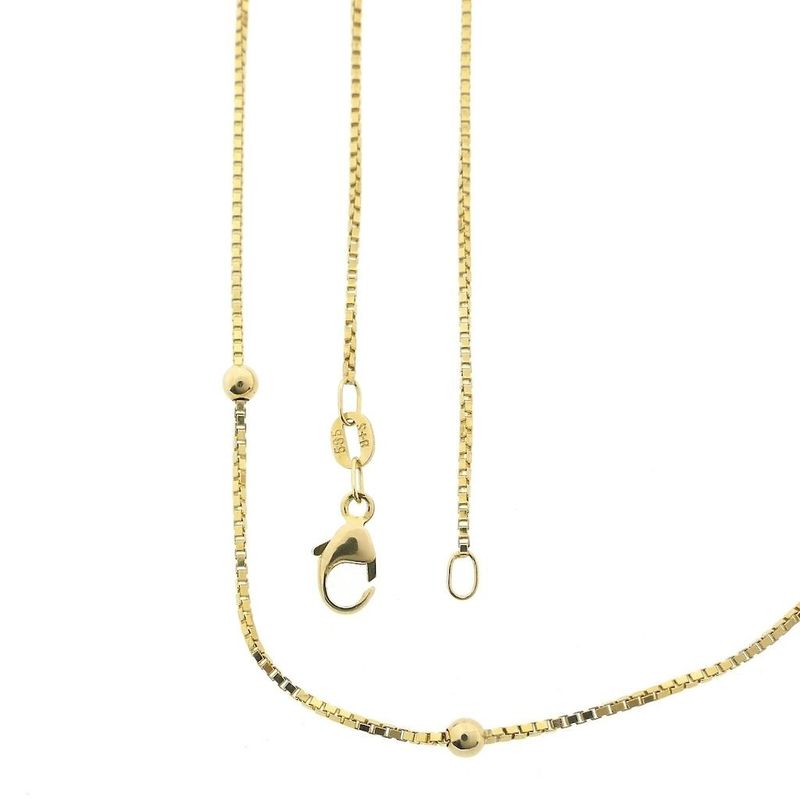 Image 1 of Golden Venetian link chain with balls