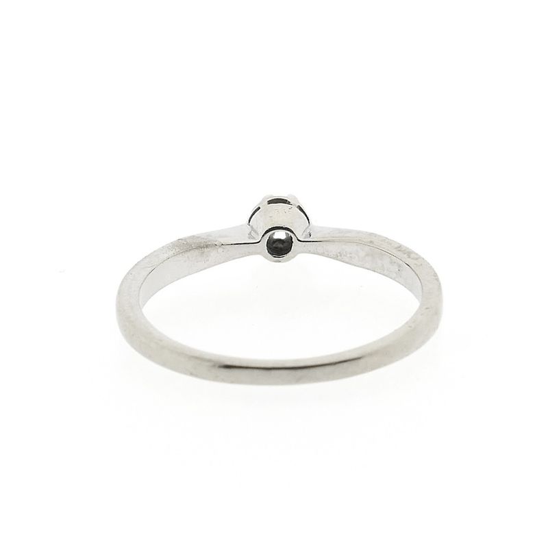 Image 4 of White gold solitaire ring with diamond | 0.03 ct.