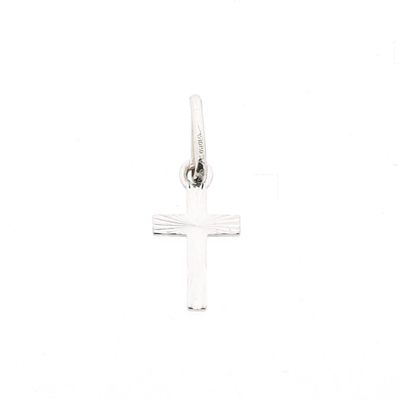 Afbeelding 1 van Witgouden kruis hanger