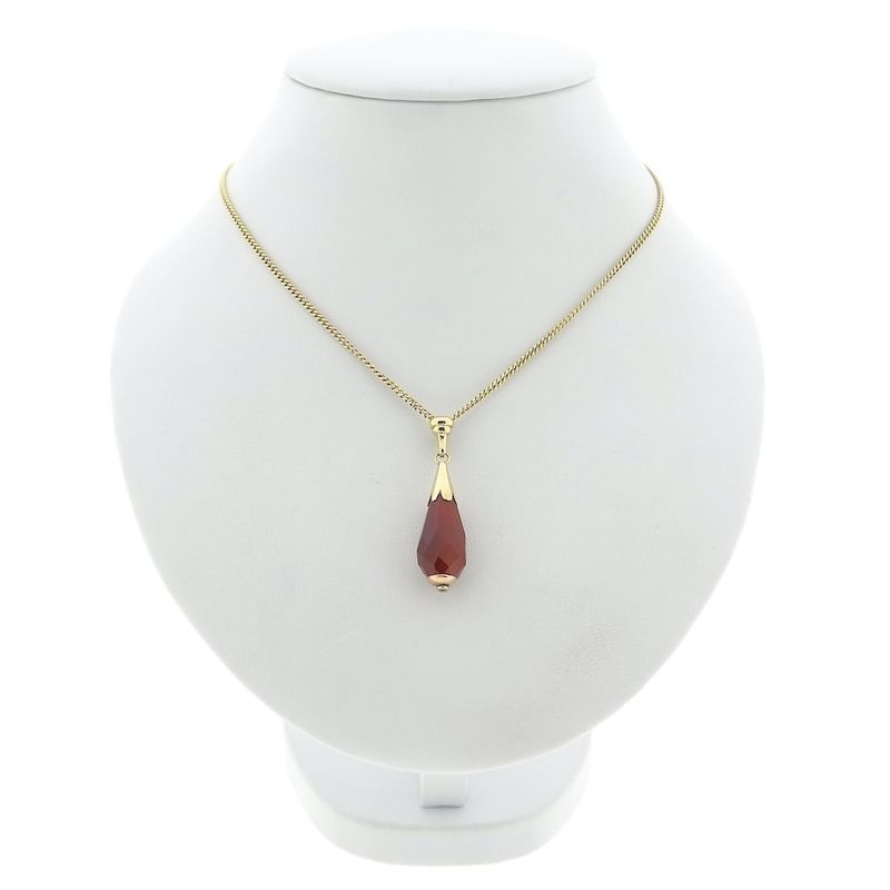 Image 7 of Gold pendant with carnelian