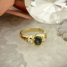 Image 2 of Gold ring with tourmaline and diamonds
