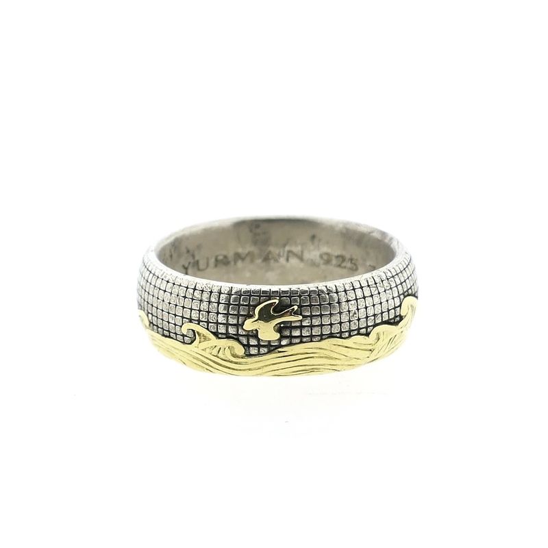 Image 3 of Bicolor waves ring; Men | David Yurman