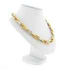 Image 4 of Two-tone gold anchor link necklace; RIZIT