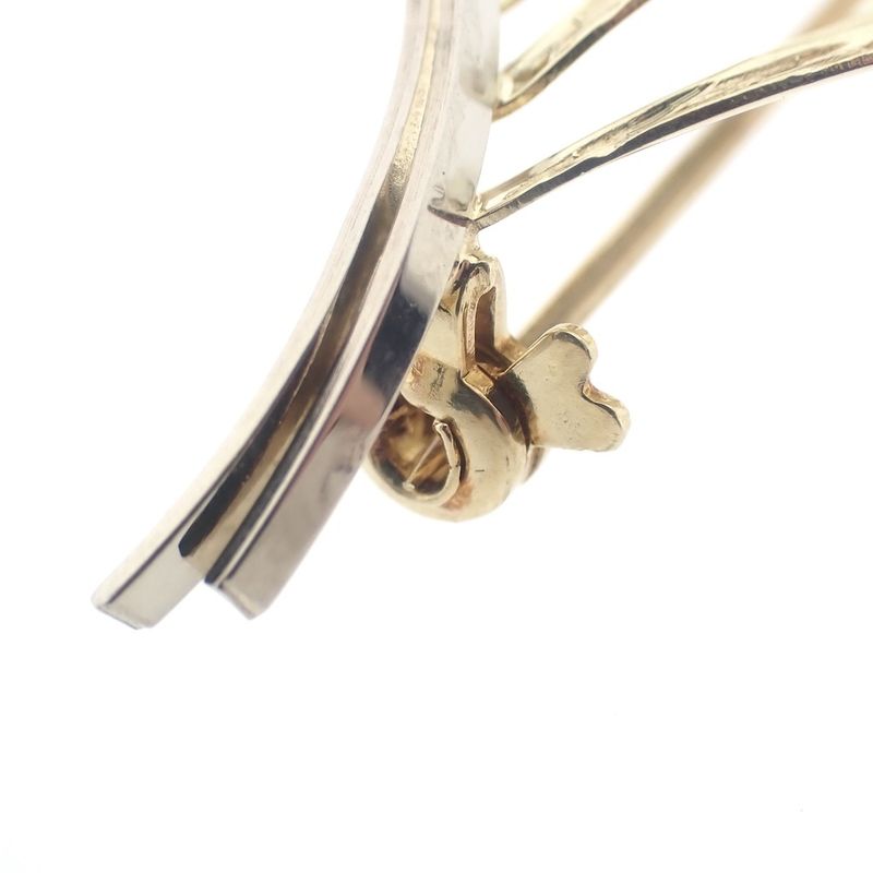 Image 6 of Two-tone gold floral brooch