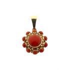 Afbeelding 1 van Gouden hanger met bloedkoraal