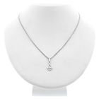Image 3 of Subtle white gold pendant with diamond; 0.02 ct.