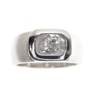 Image 2 of Silver matte ring with zirconia