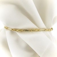 Bicolor gold Figarope bracelet; Cento group | 16.5 cm