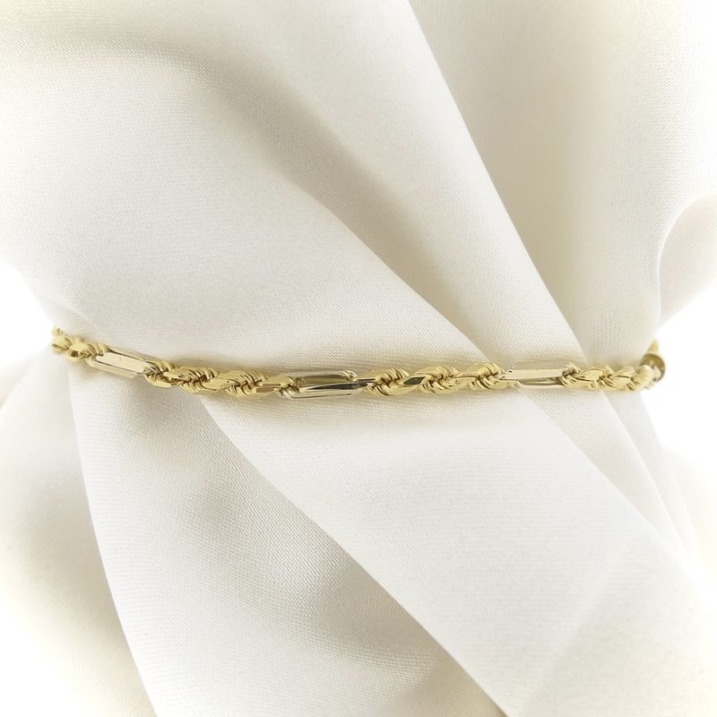 Image 1 of Bicolor gold Figarope bracelet; Cento group | 16.5 cm