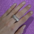 Image 8 of White gold ring with ribs